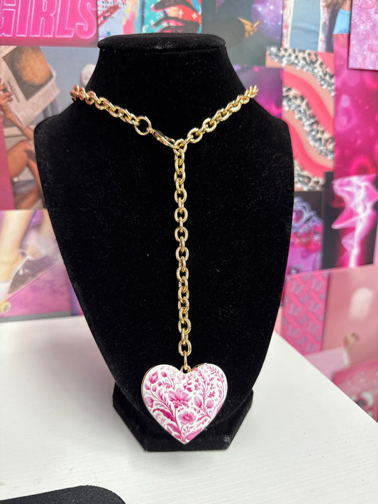 Pink Heart Necklace