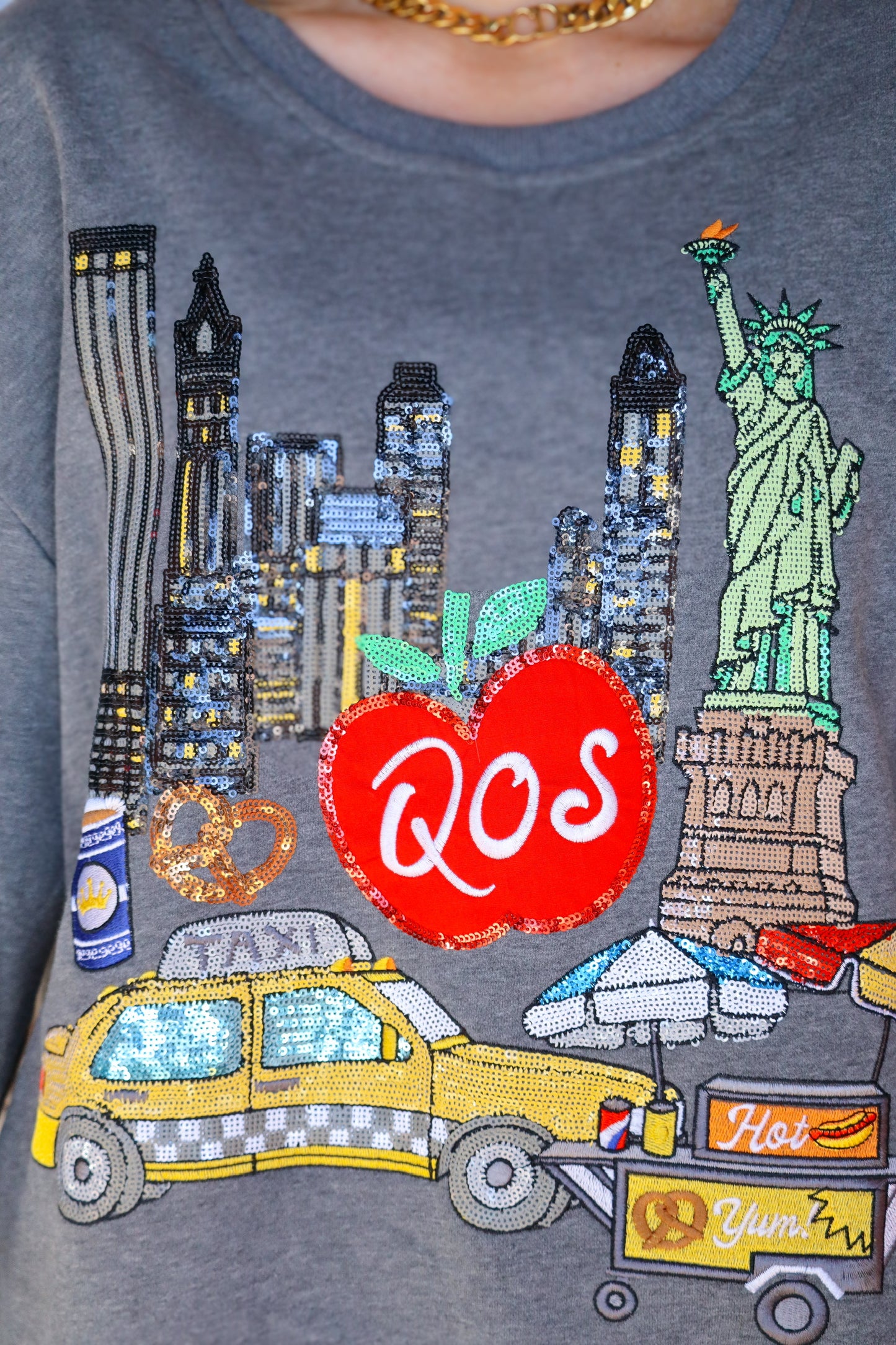 QOS NYC City Grey Sweathsirt