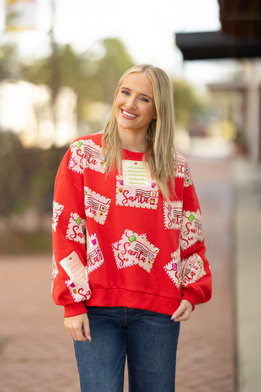 QOS Letter to Santa sweatshirt