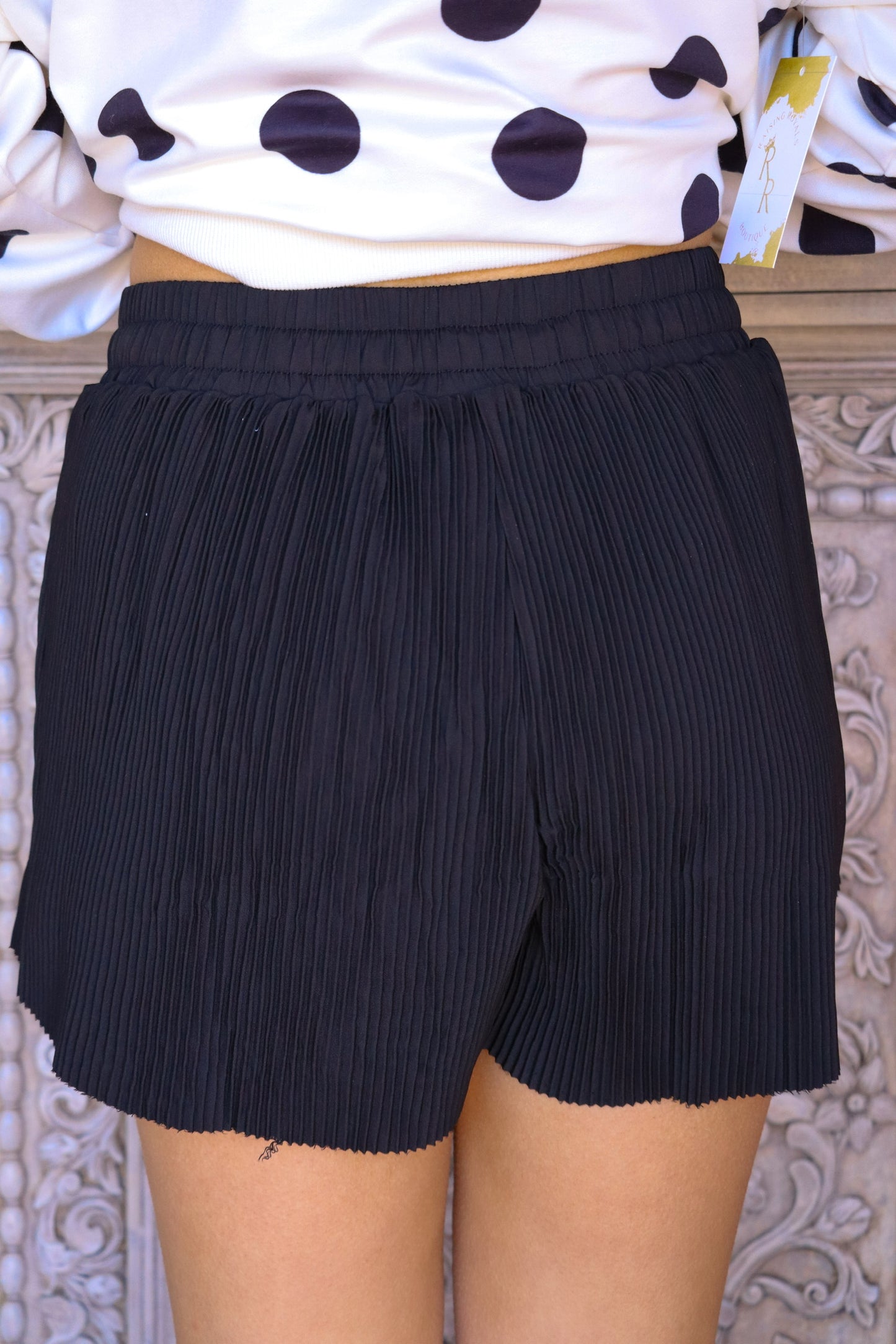 Black Flowy Athletic Shorts
