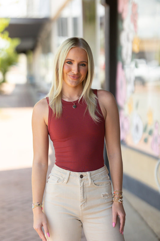 Burgundy Bodysuit