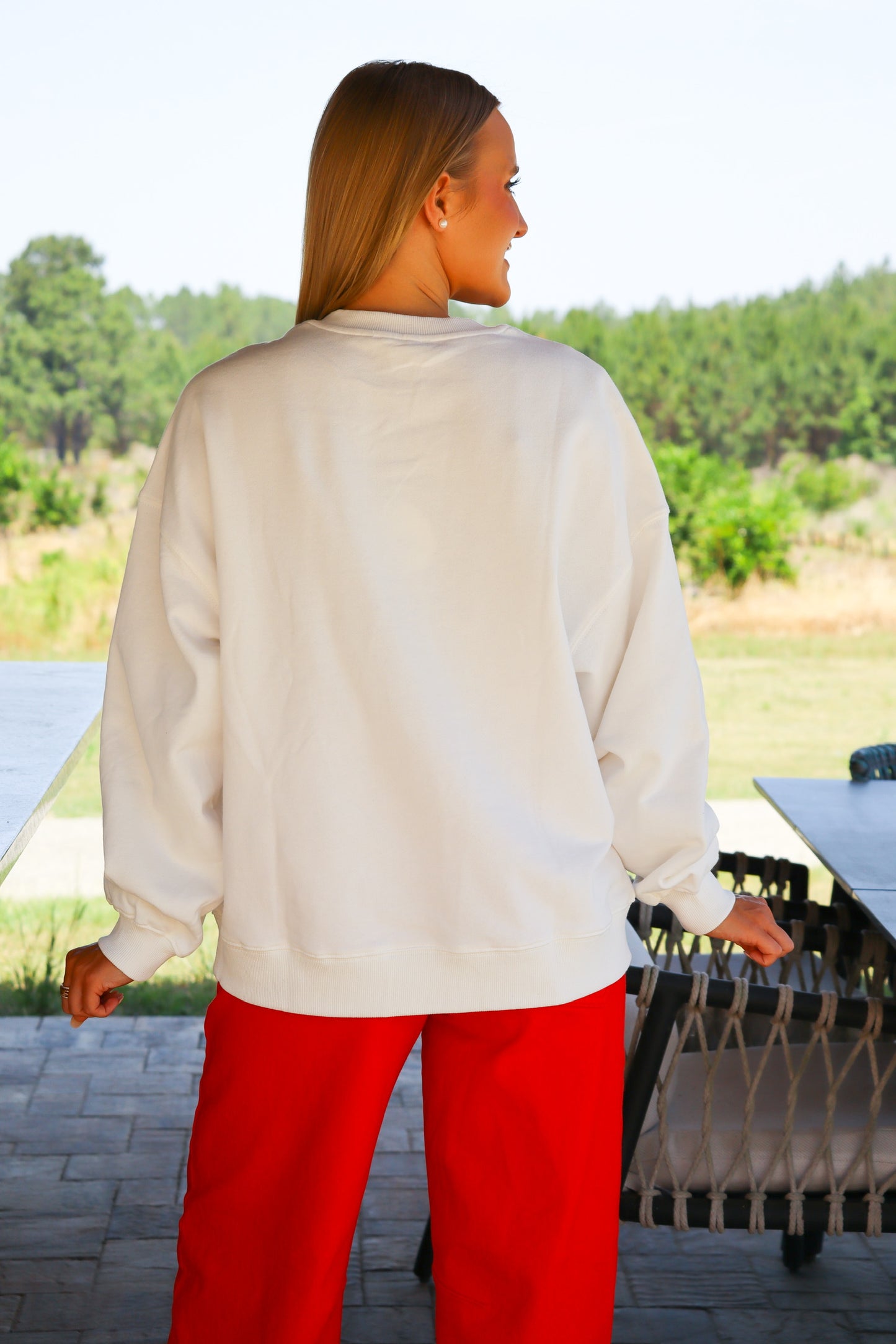 White Bikini Graphic Sweatshirt