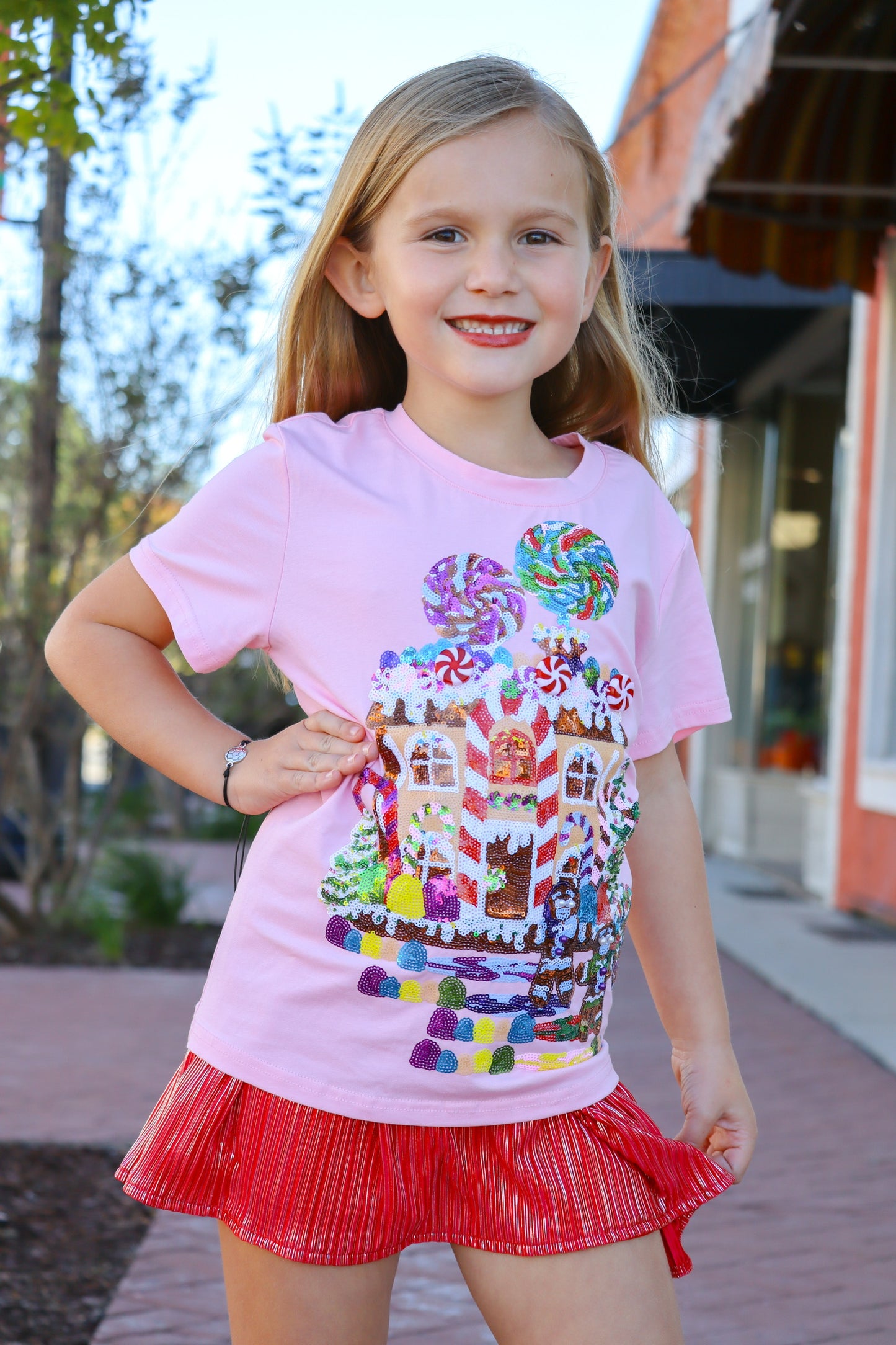 QOS Kids Light Pink Gingerbread House