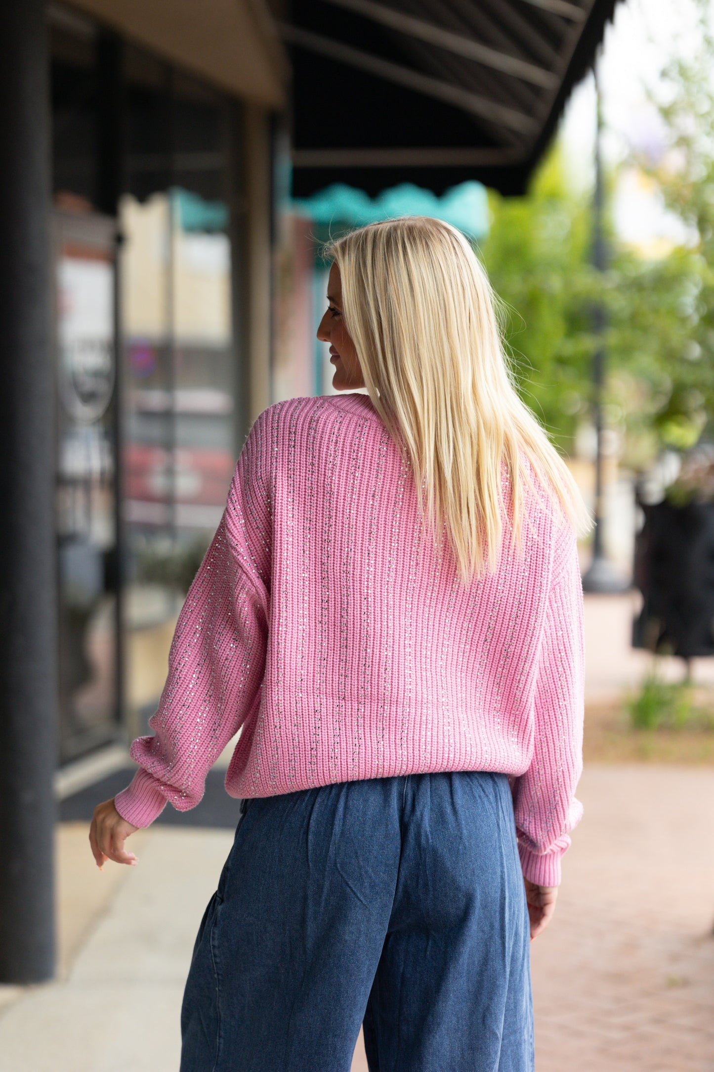 Bubble Pink Jewel Sweater