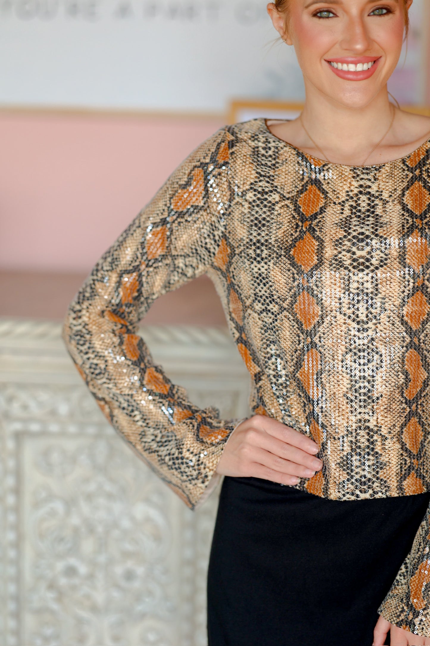 Snake Print Top