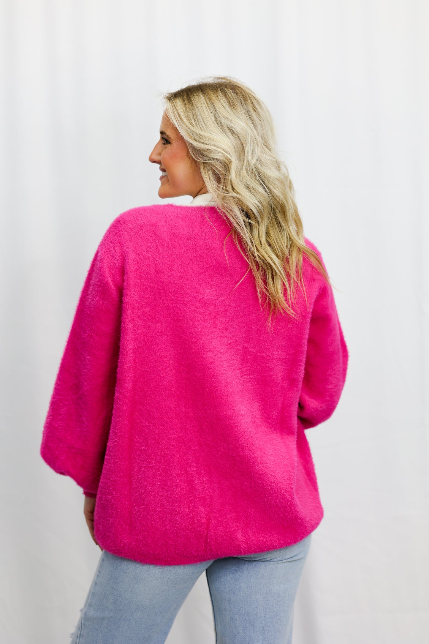 Pink Cardigan Sweter