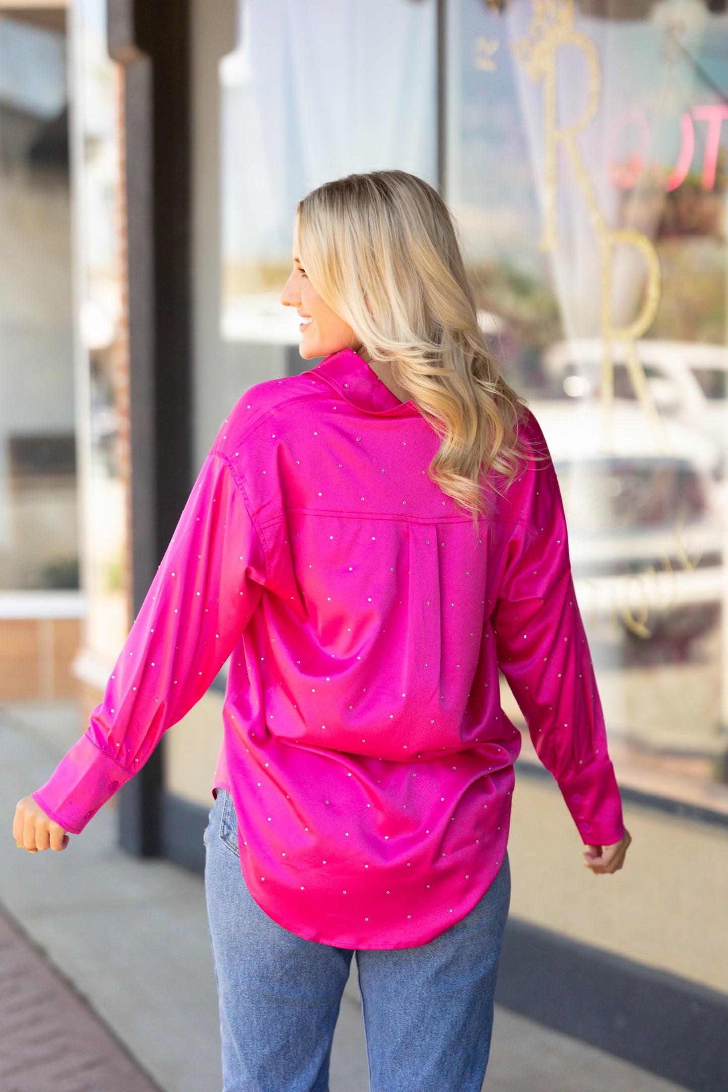 Hot Pink Sparkle Top