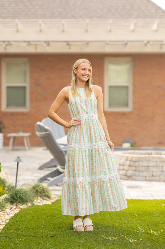 Pastel perfection midi dress