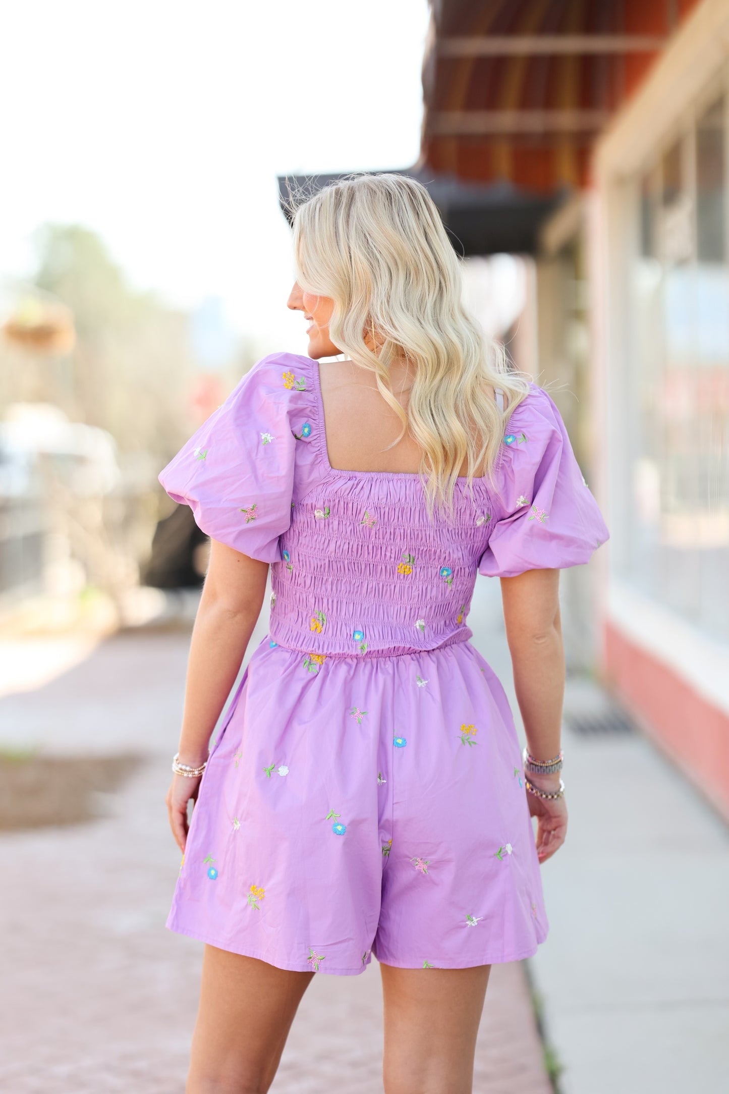 Lavender Floral Romper