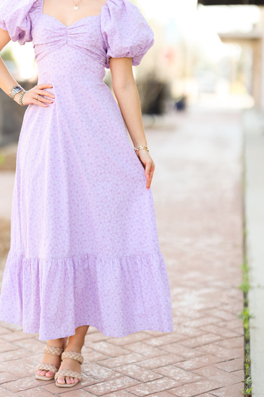 Lilac Midi Dress