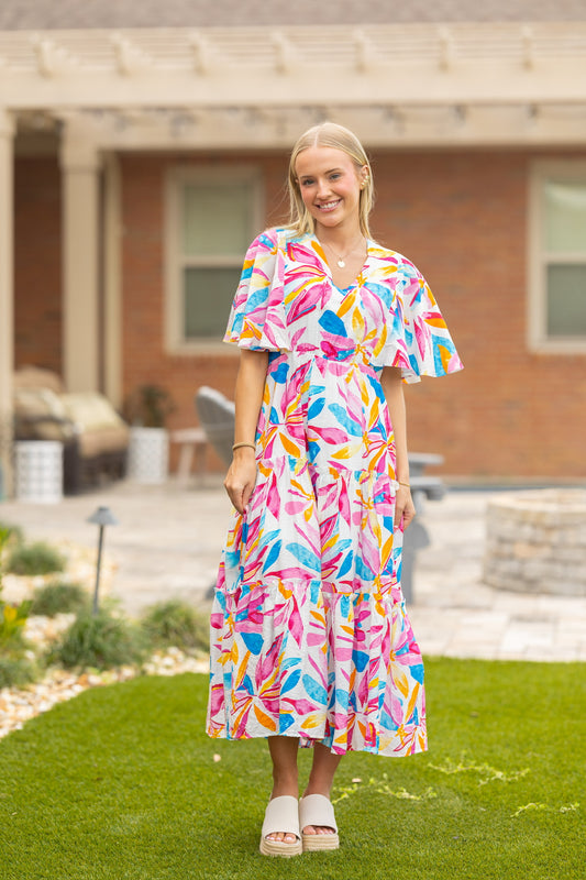 Vibrant floral dress