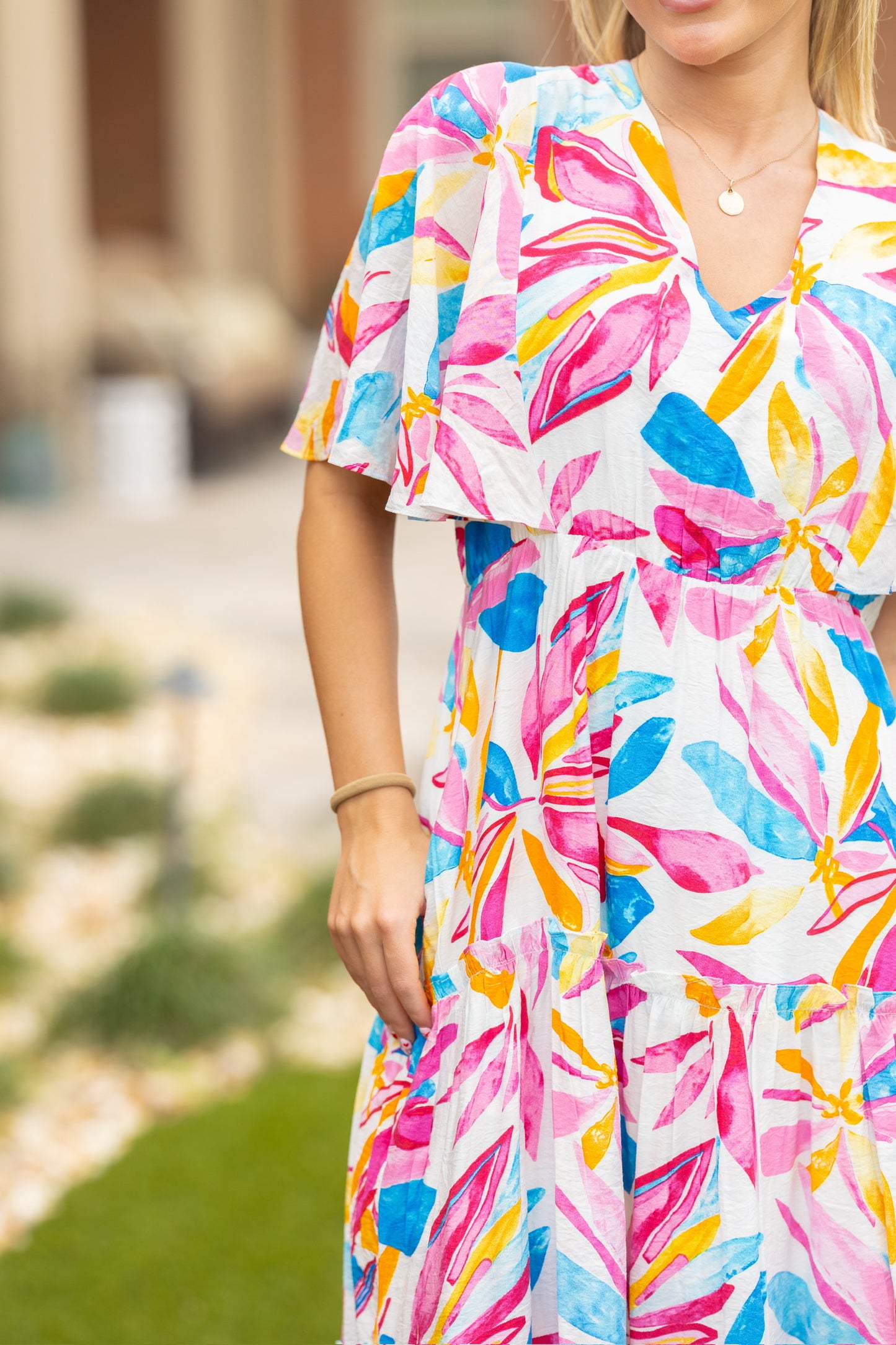 Vibrant floral dress