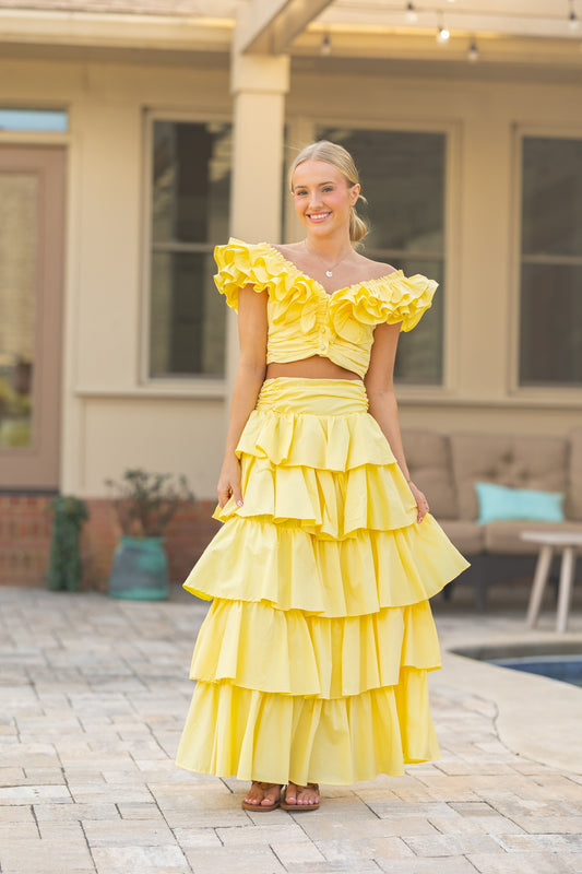 Yellow ruffle set