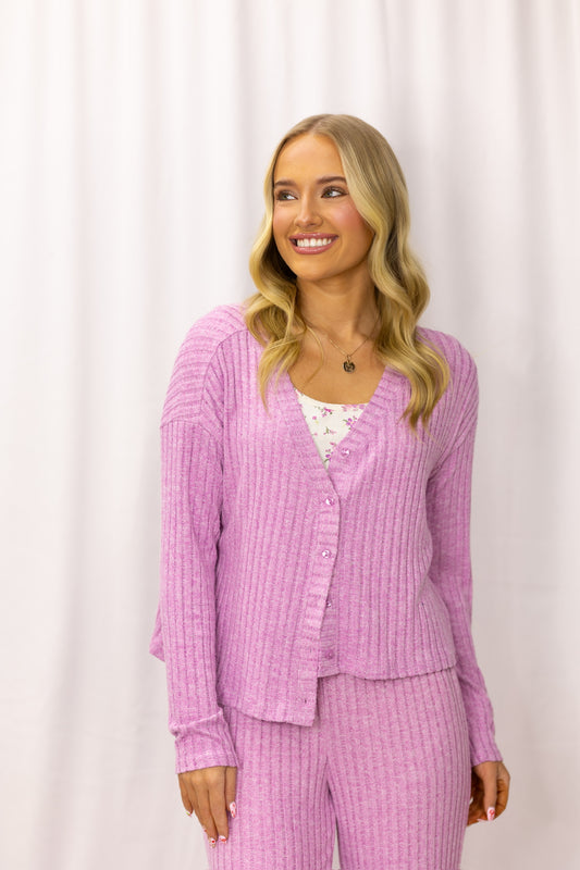 Violet Cardigan Top