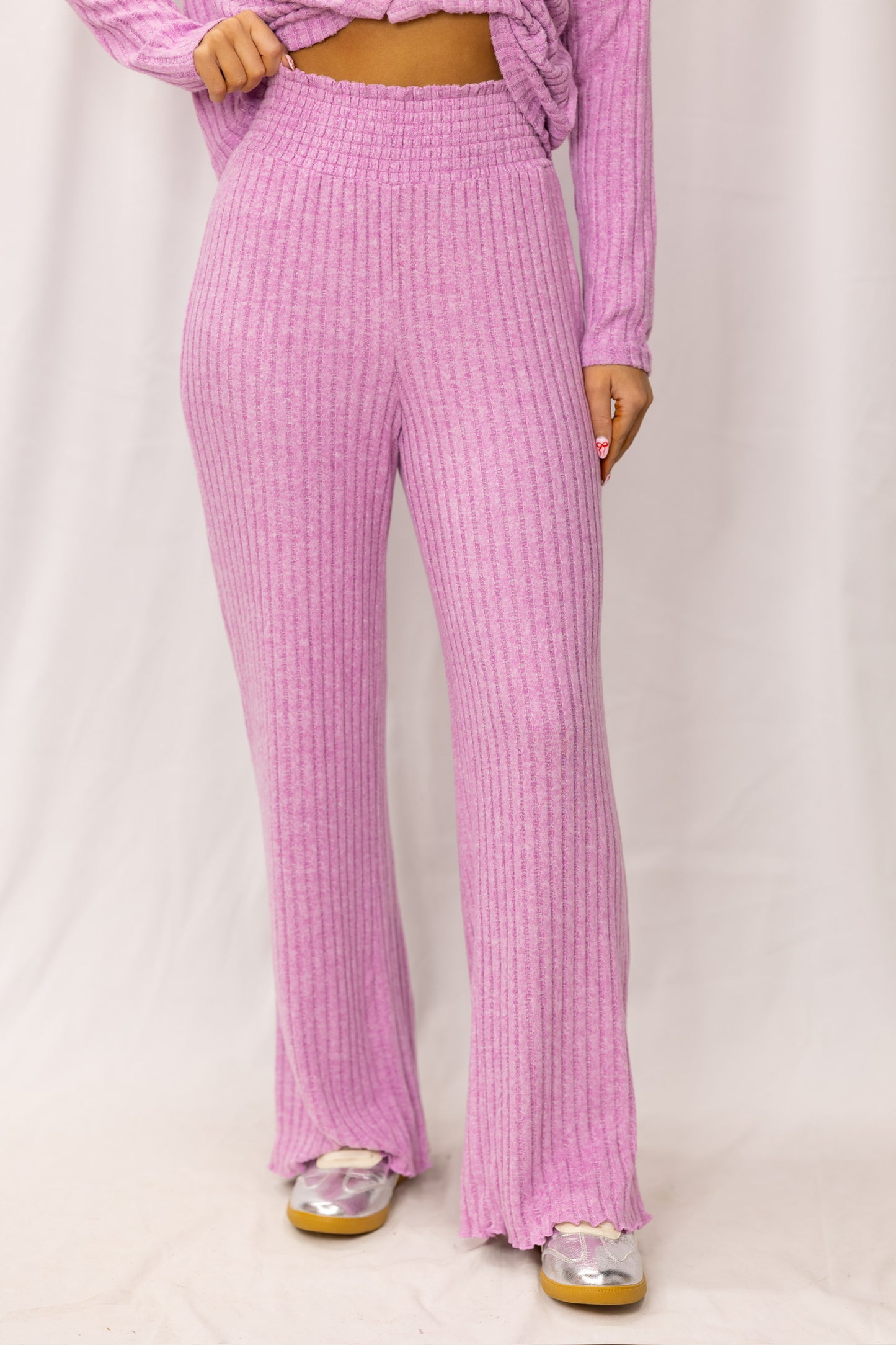 Violet Smocked Rib Pants