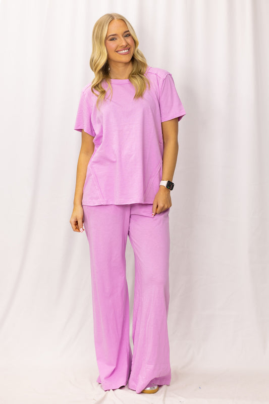 Purple Short-Sleeve Top