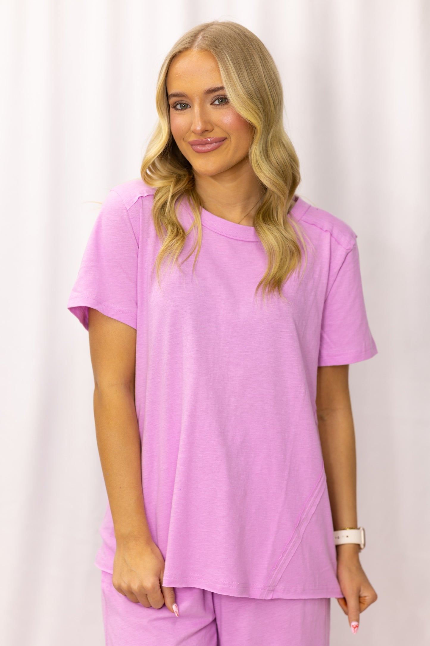 Purple Short-Sleeve Top