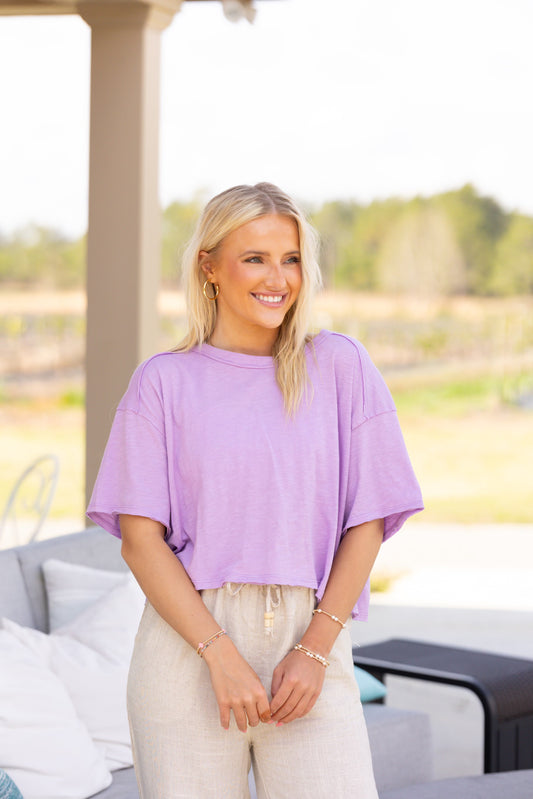 Lavender Cropped T