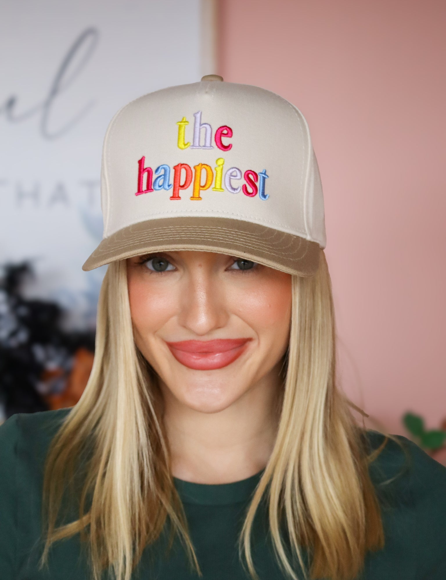 "The Happiest" Multi-Color Trucker Hat