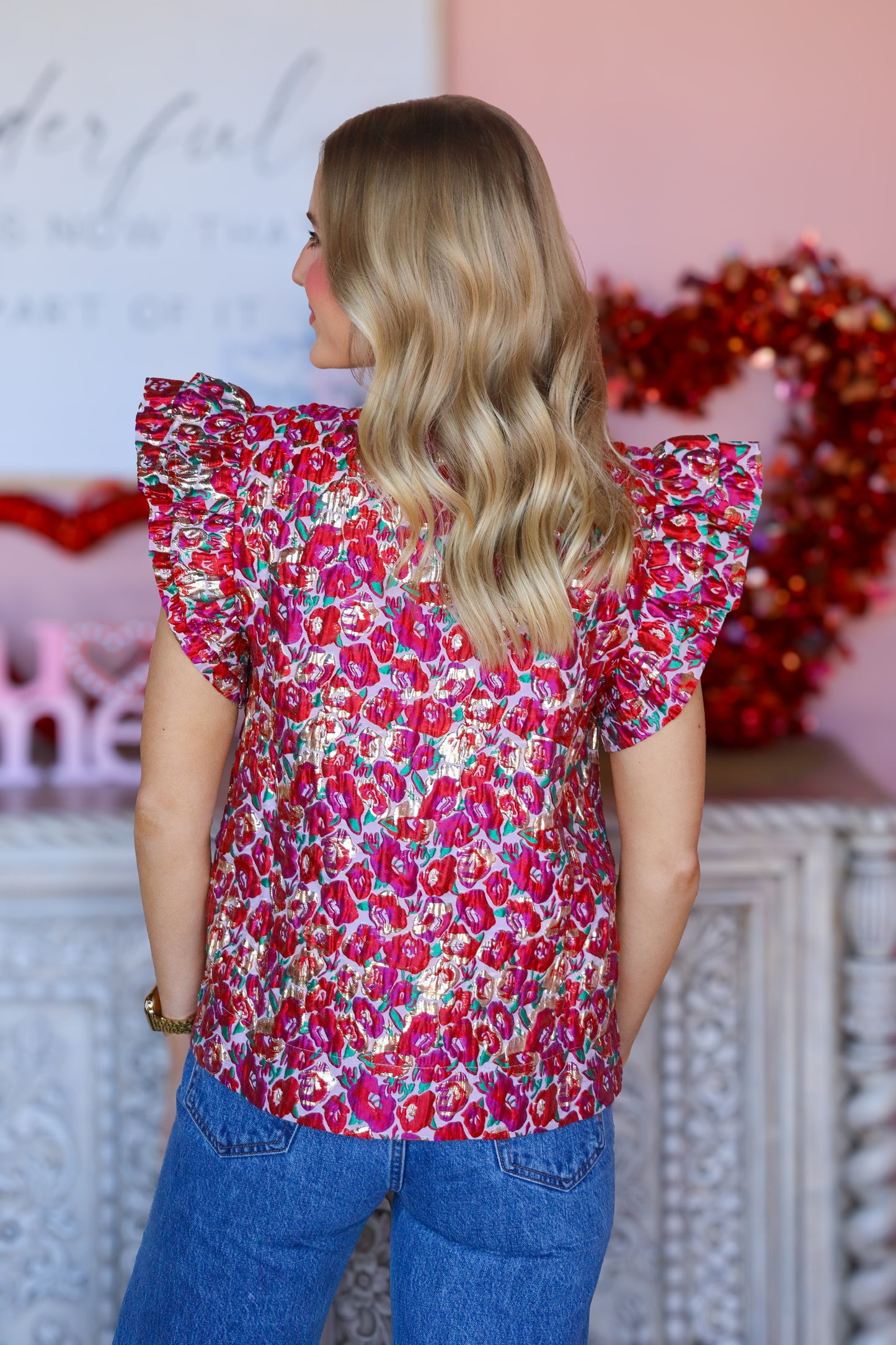 Berry & Gold Mix Top