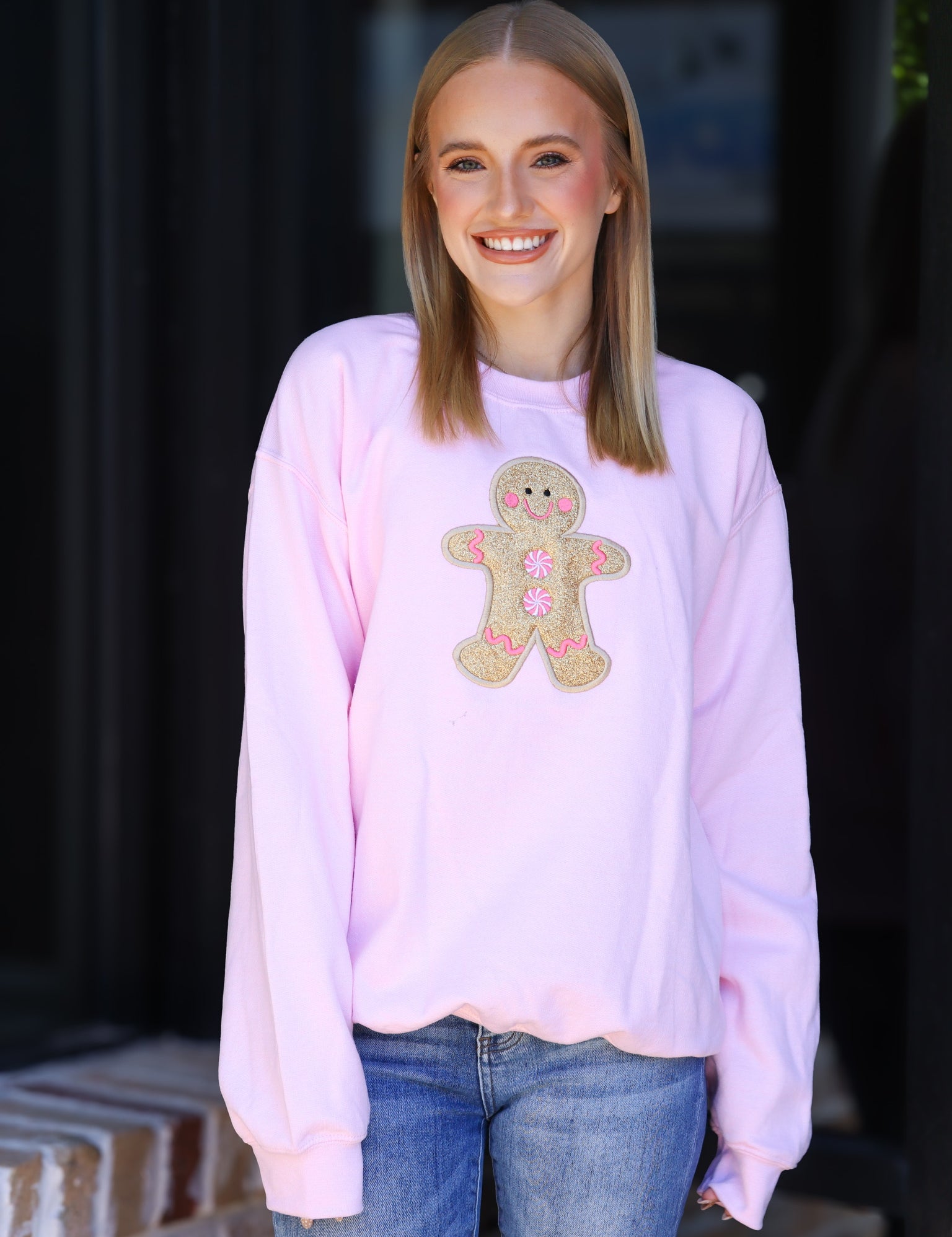 Gingerbread Glitter Sweatshirt