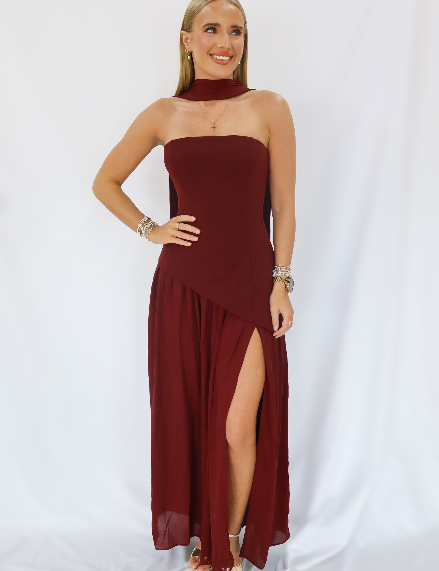 Red Wine Maxi Dress