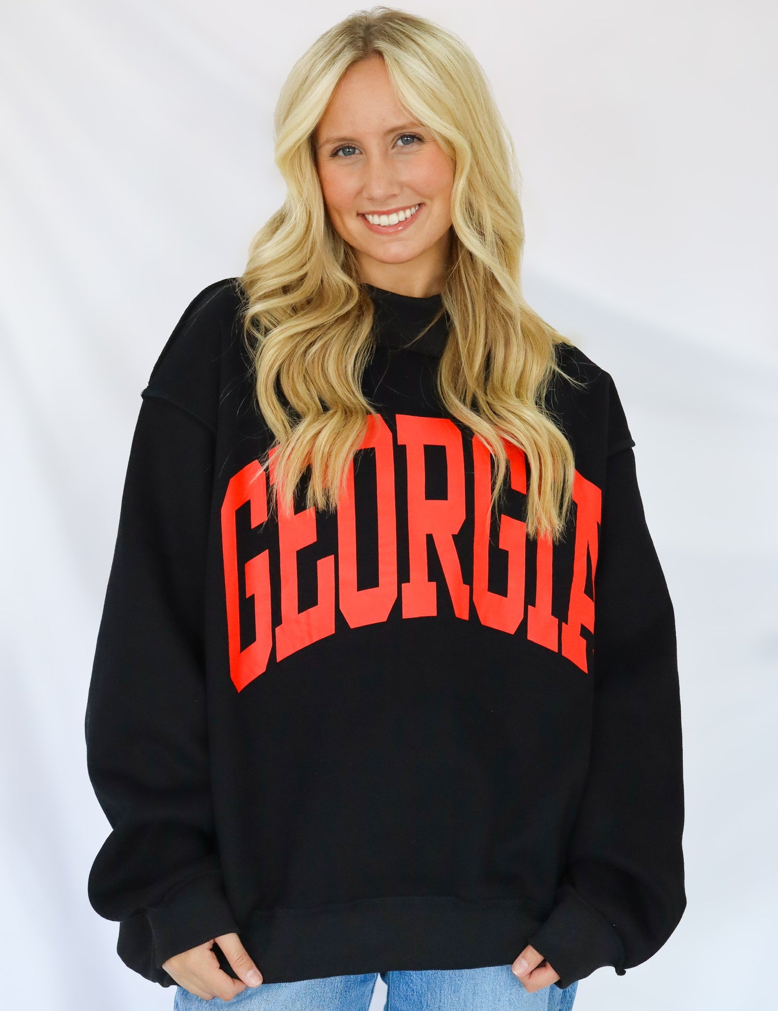 Georgia Reversible Mockneck Sweatshirt