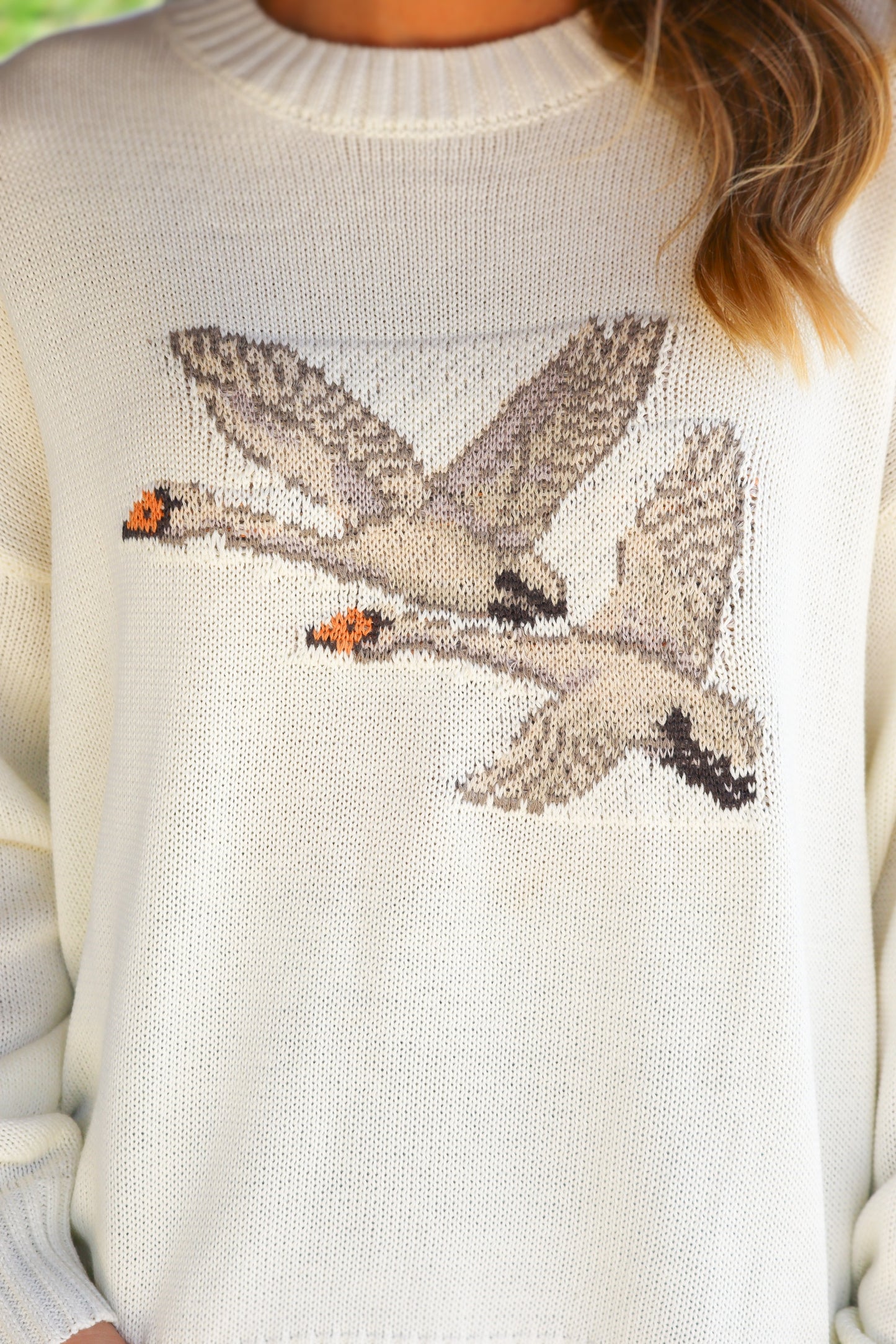 Cream Flying Duck Knit Sweater