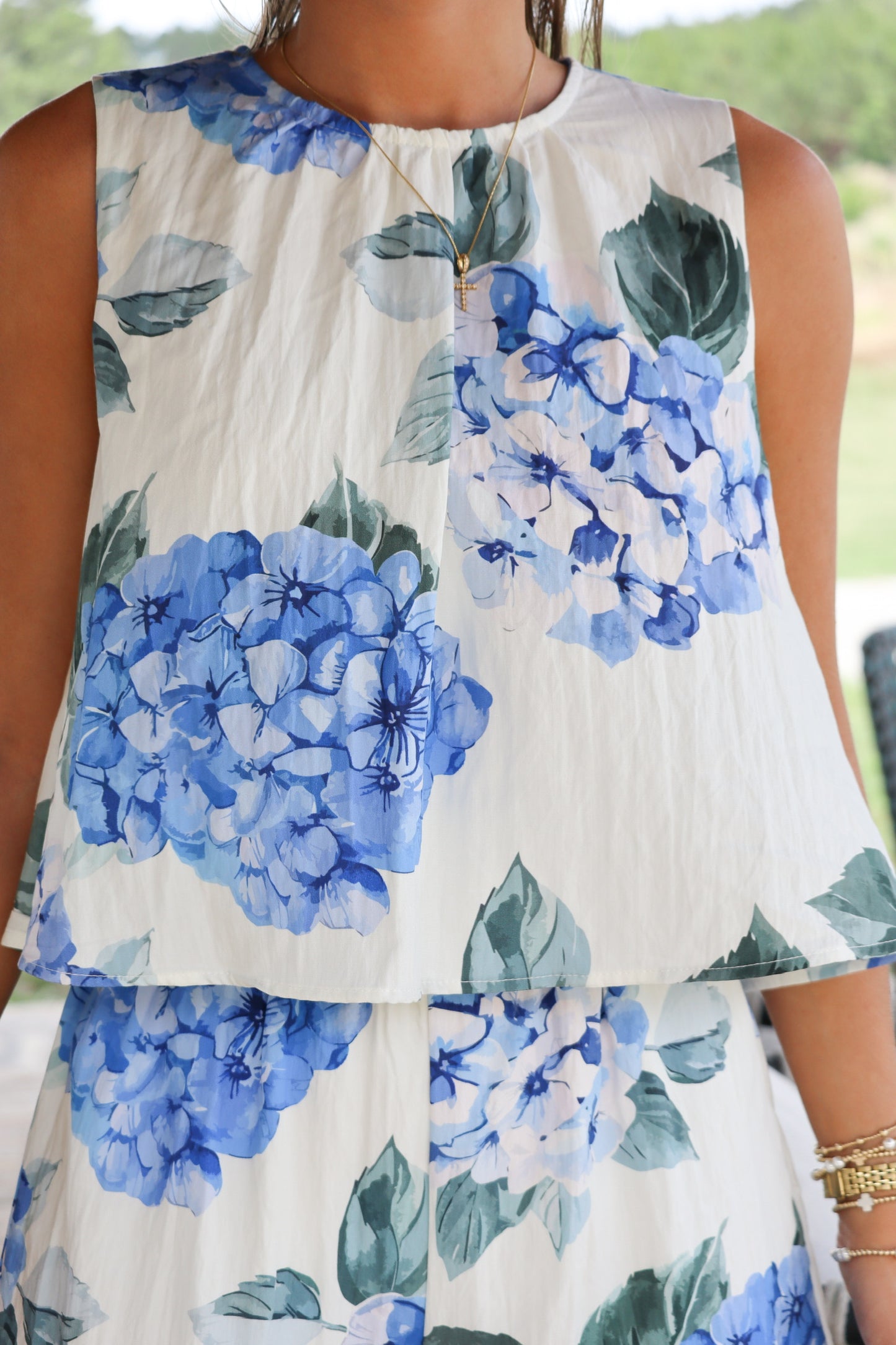 Blue Floral Romper