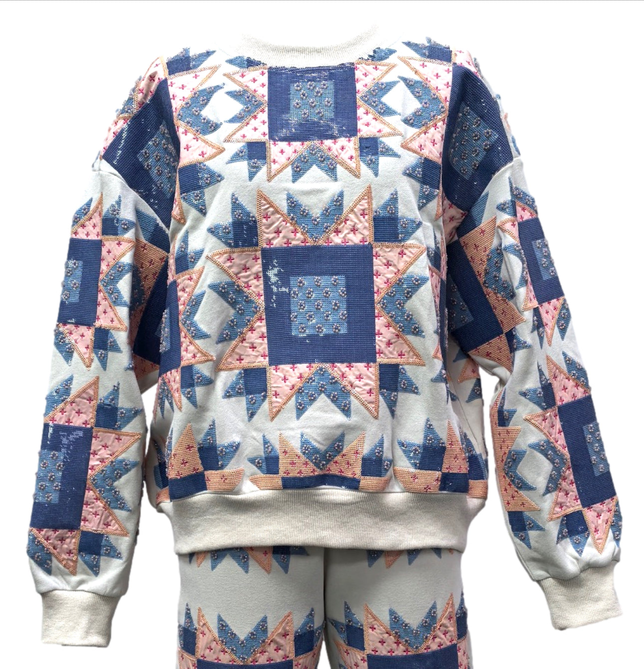 QOS Patchwork Sweatshirt