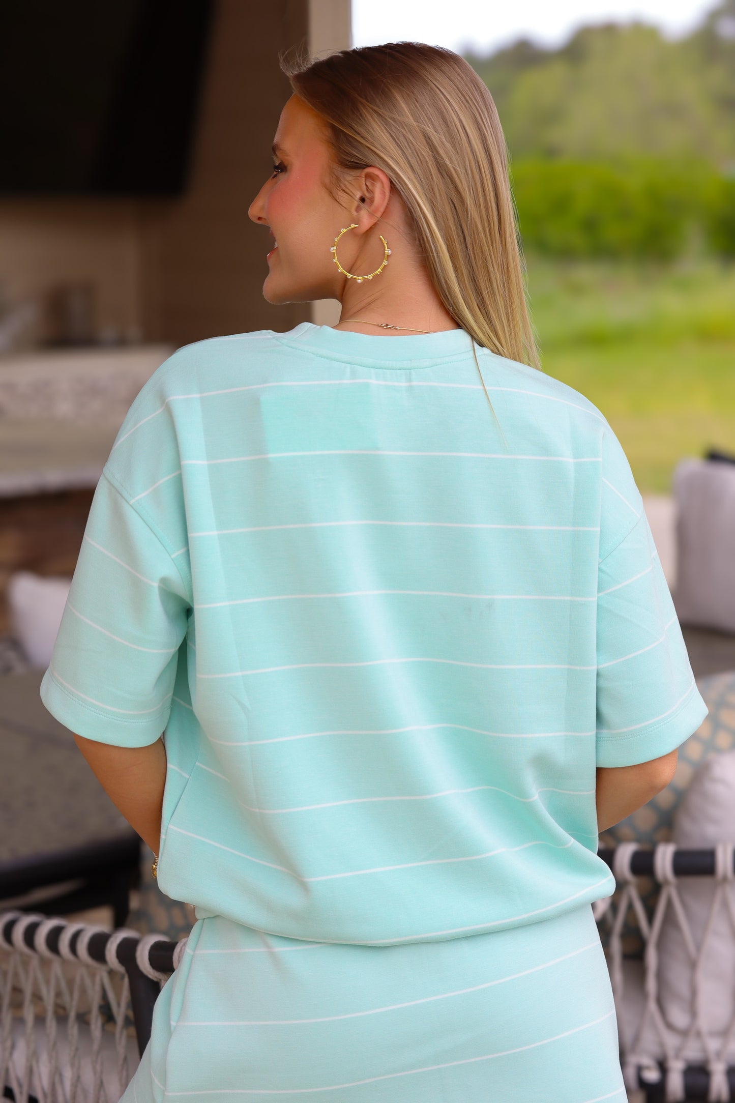 Mint & Cream Stripped Set