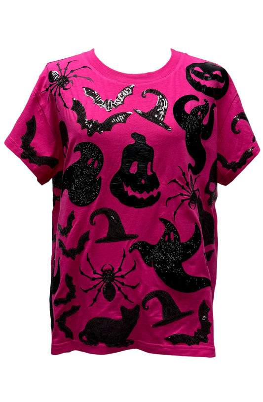 QOS Hot Pink Spooky Tee