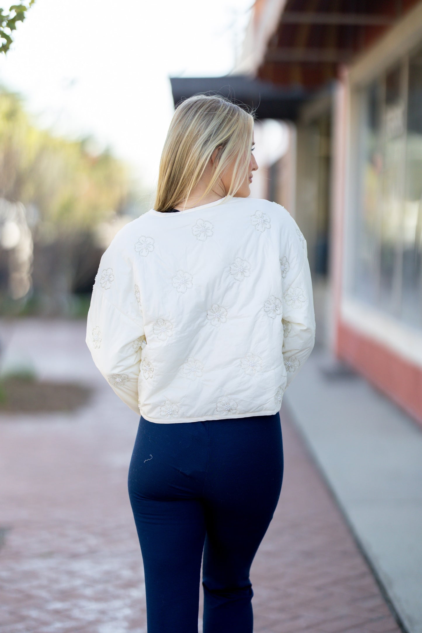 Cream Beaded Jacket