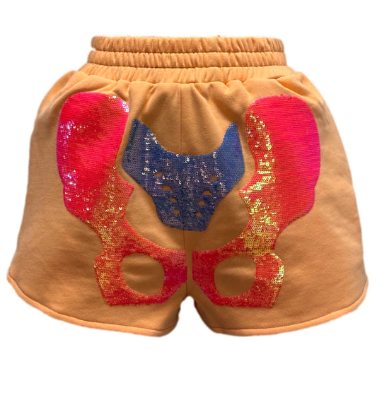 QOS Orange Skeleton Short