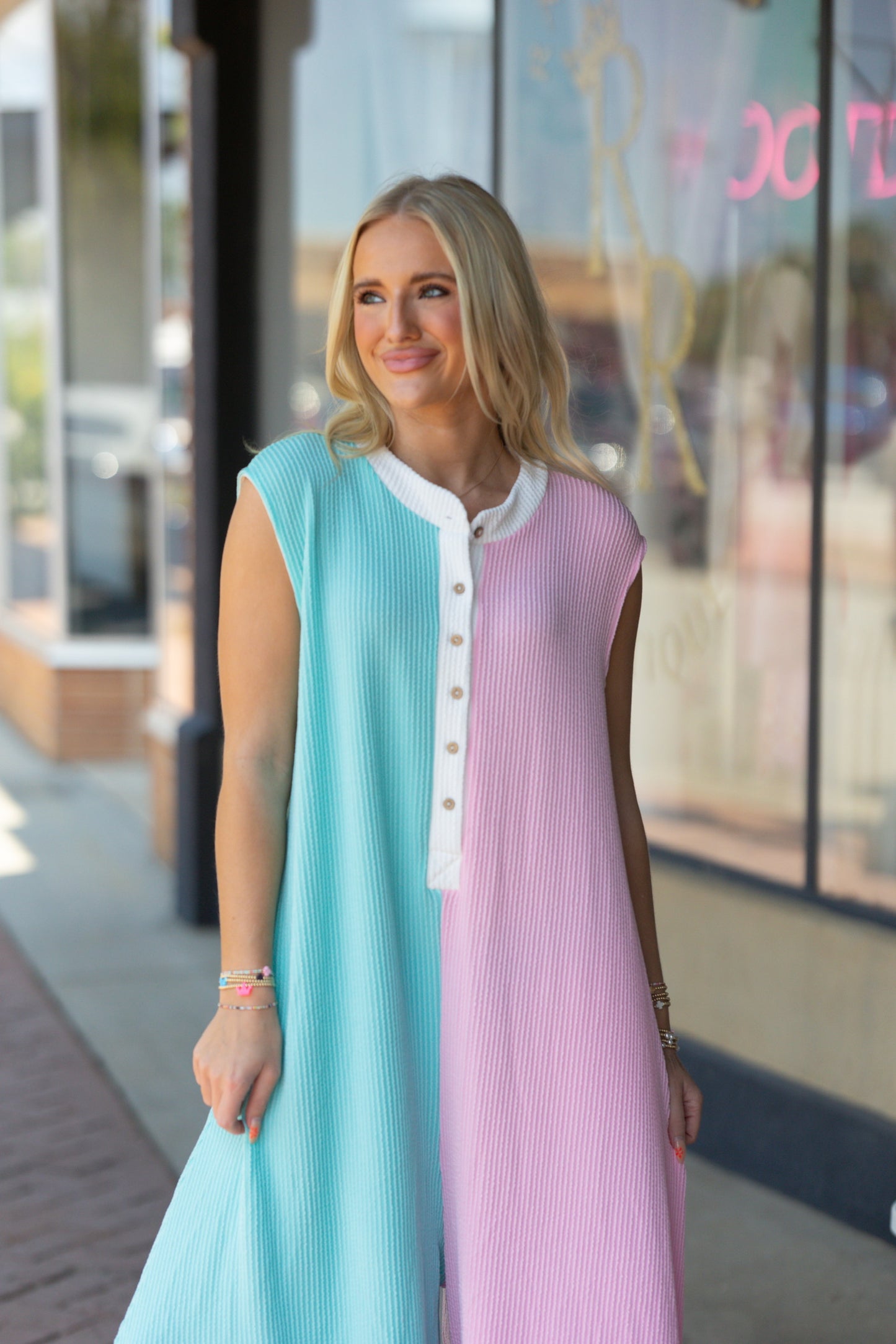 Pastel Block Cozy Romper