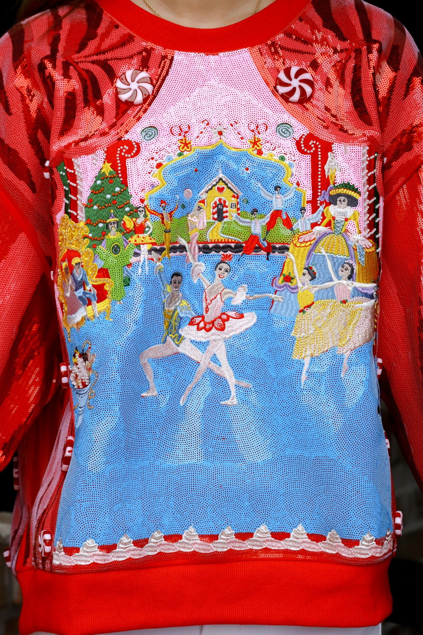 QOS Red Nutcracker Ballet Sweatshirt