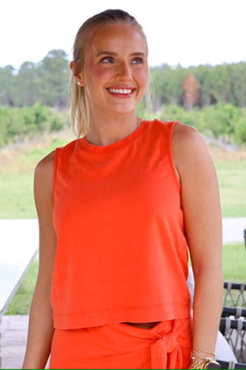 Red Sloane Jersey Muscle Tank