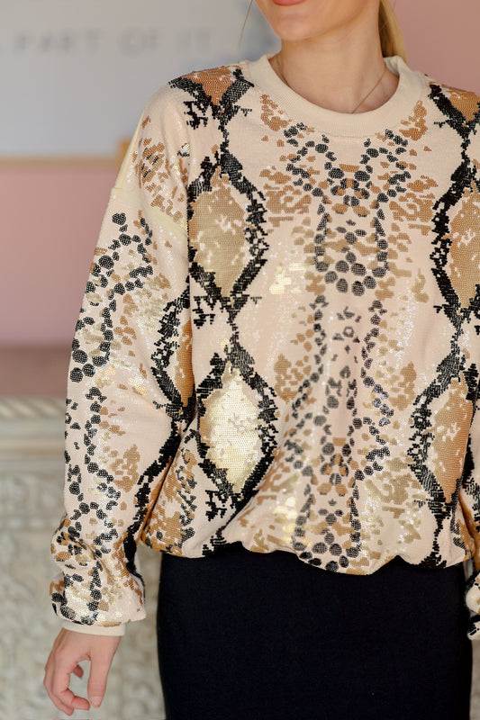 QOS Python Print Sweatshirt ￼