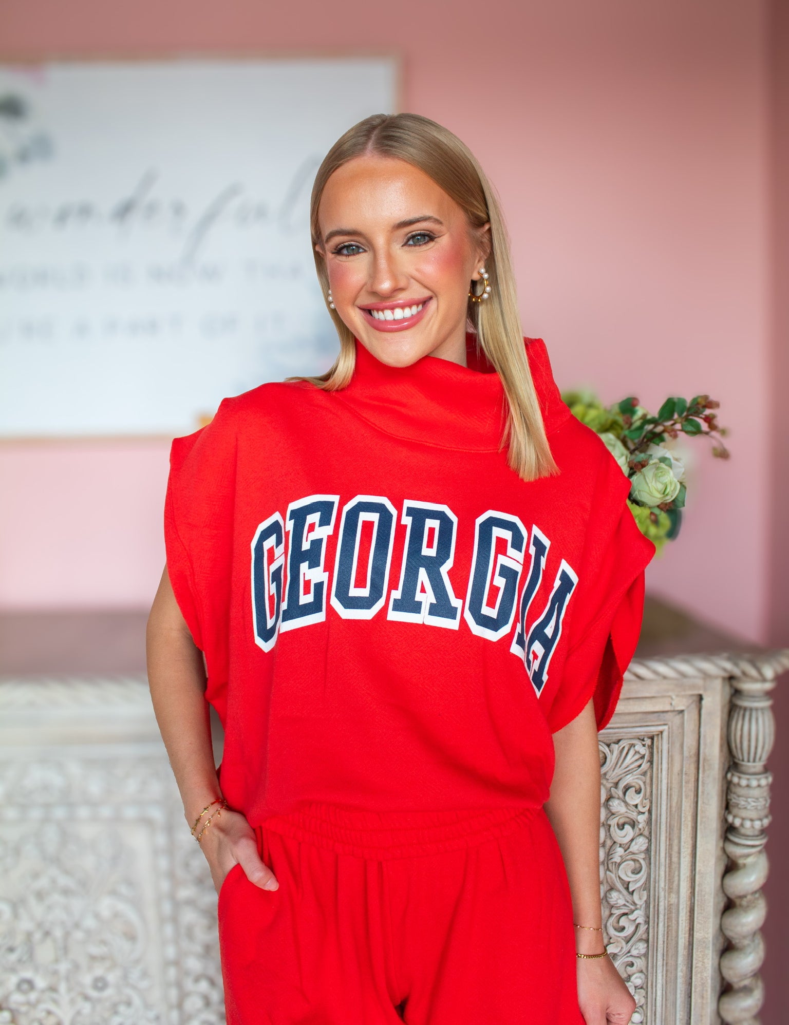 Georgia Mock Neck Top