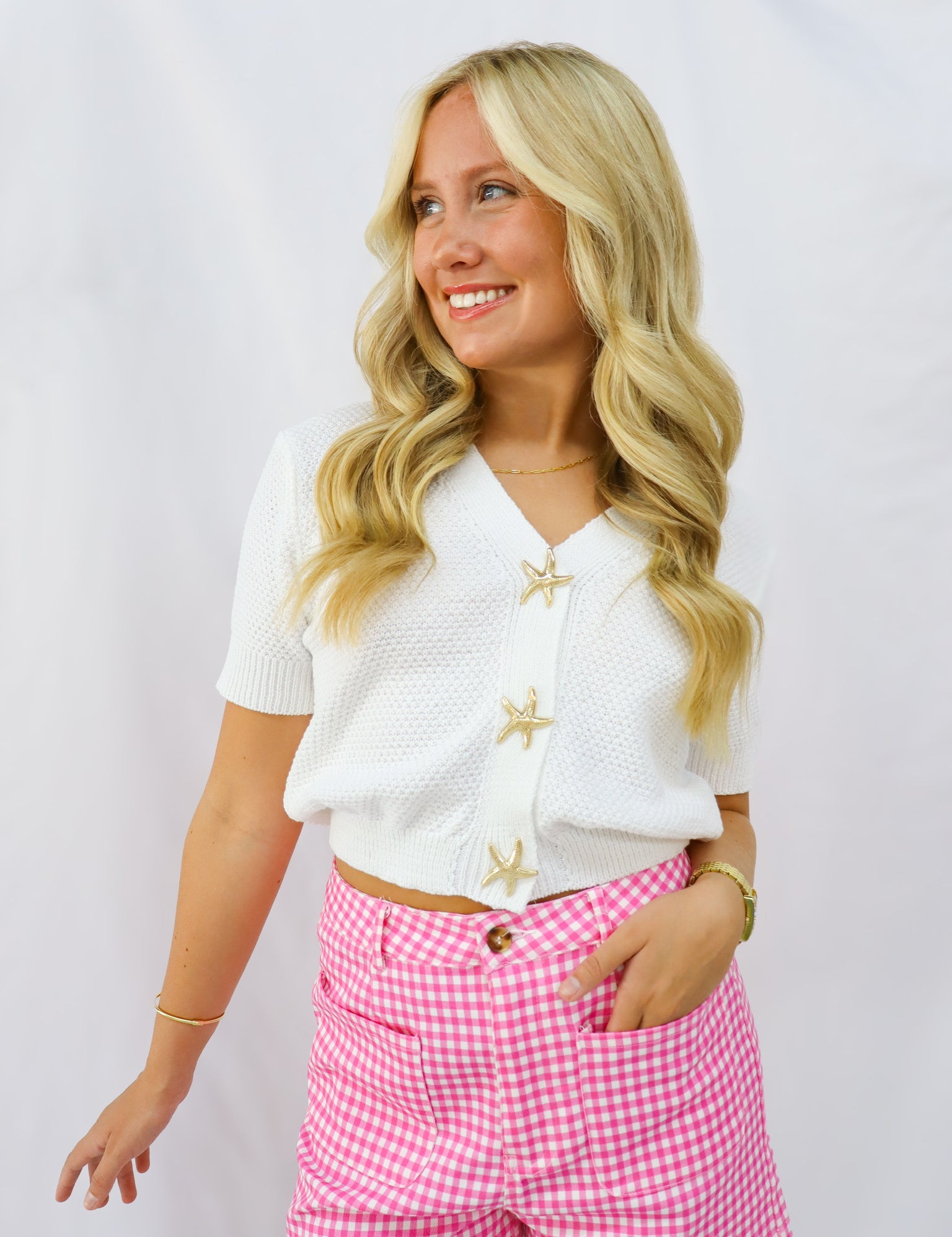 Starfish Shortsleeve Knit Sweater