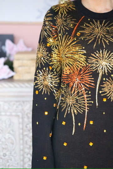 QOS Black Firework Dress