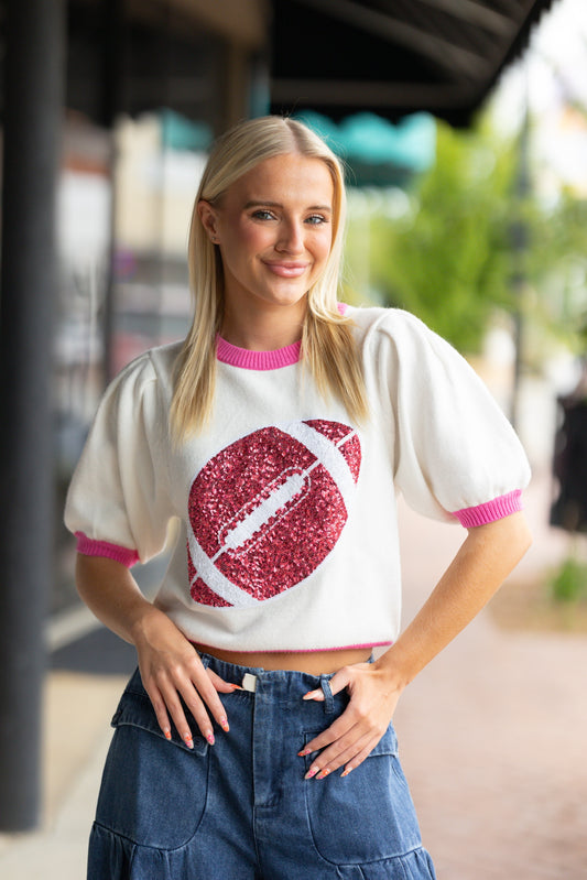 football sequin top