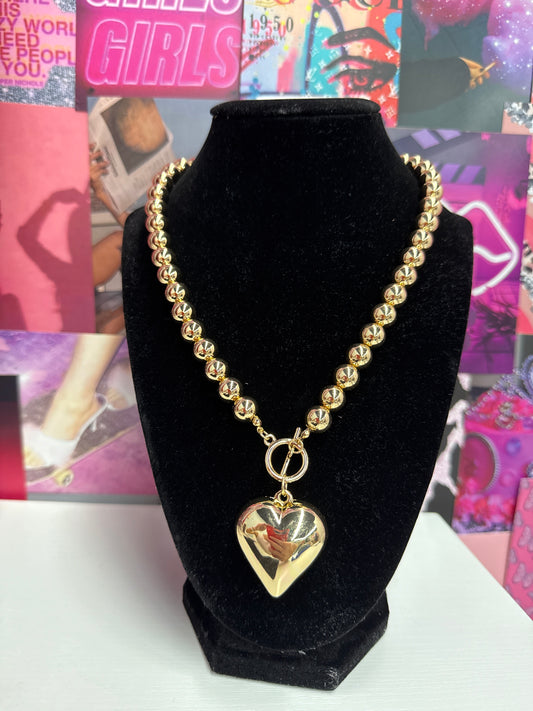 Medium Gold Heart Necklace