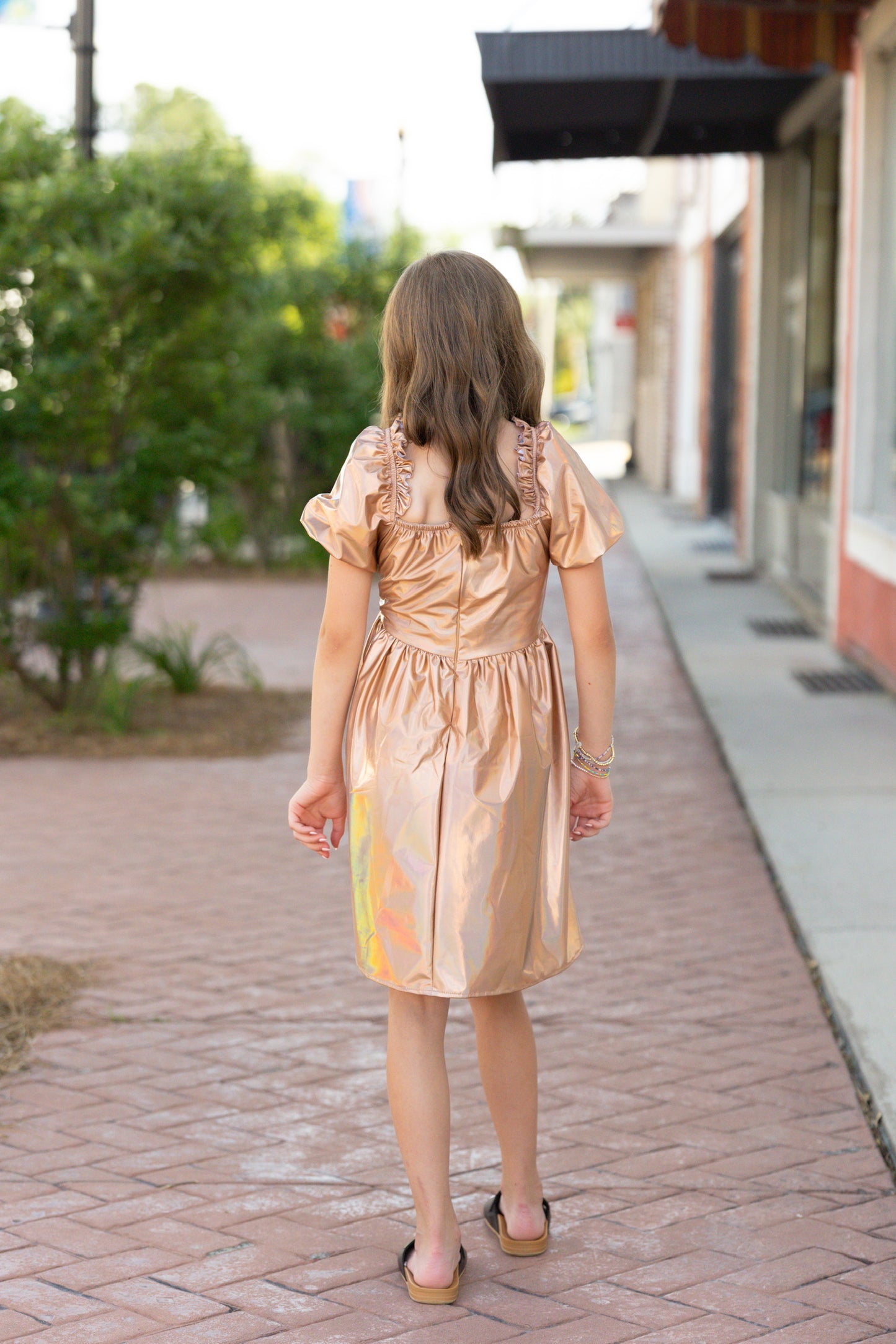 kids metallic dress