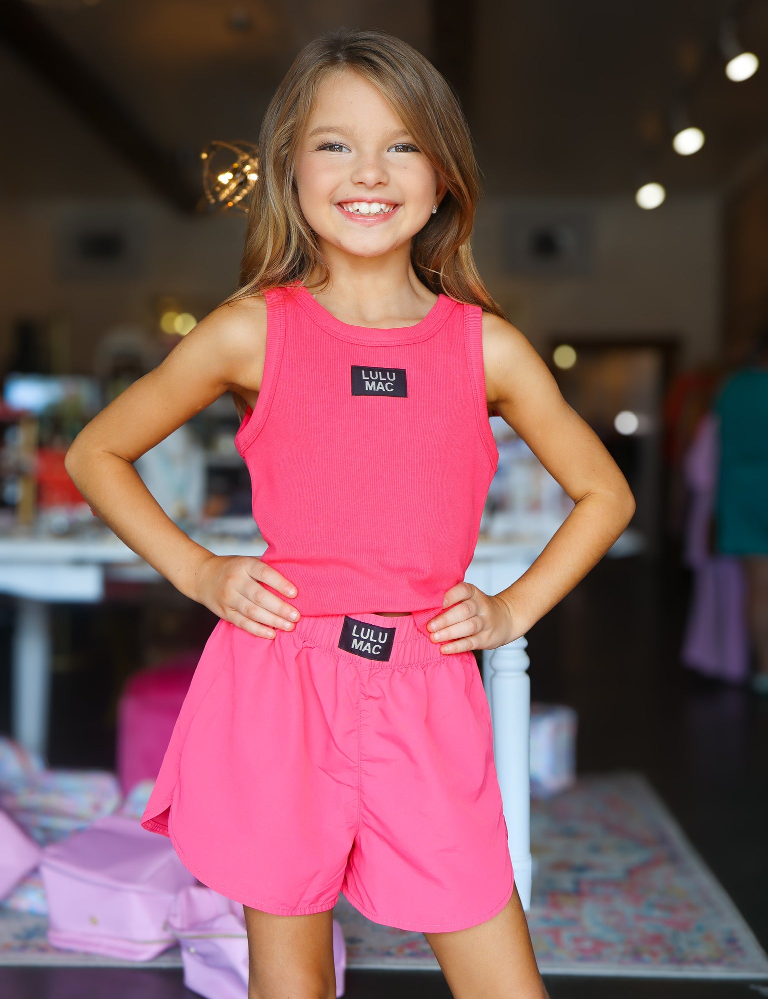 Lulumac- Kids hot pink tank