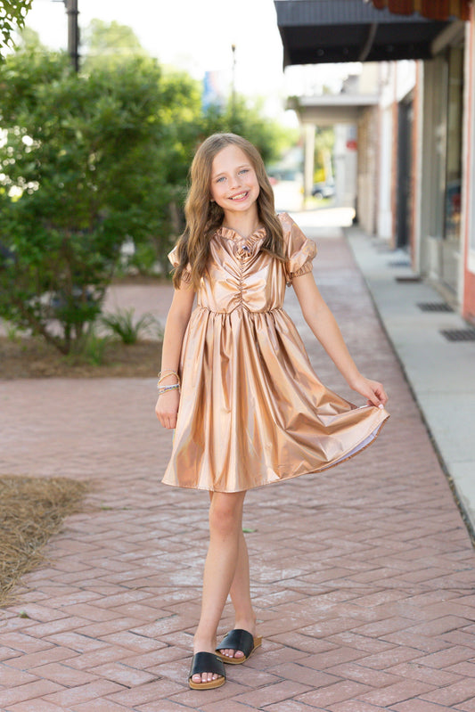 kids metallic dress