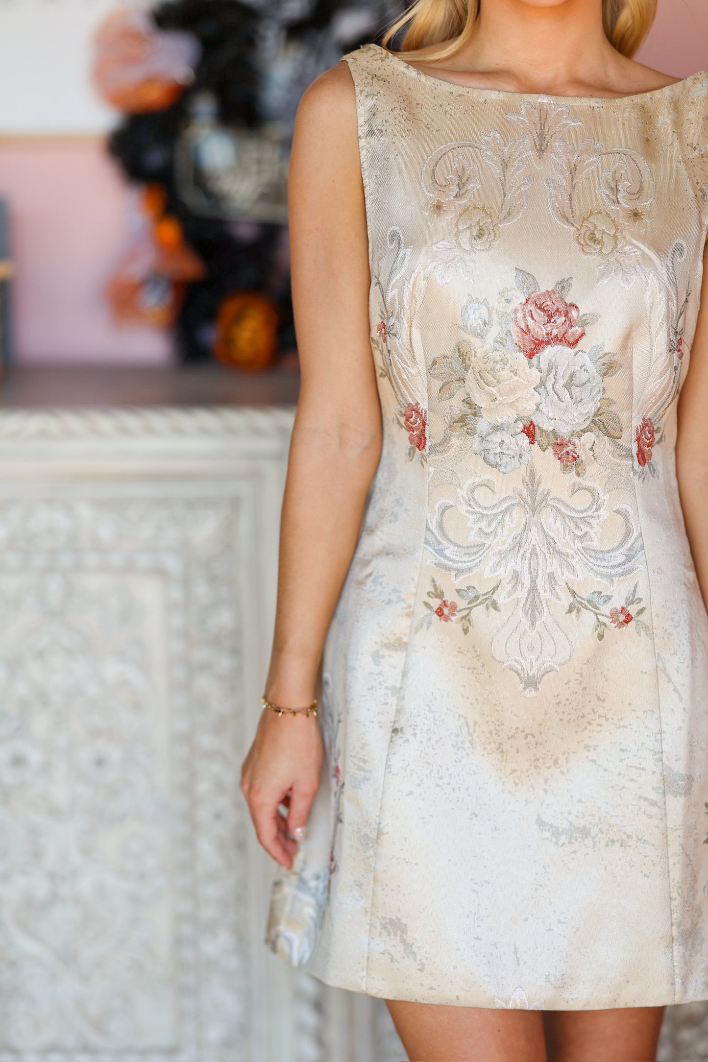 Vintage Floral Mini Dress