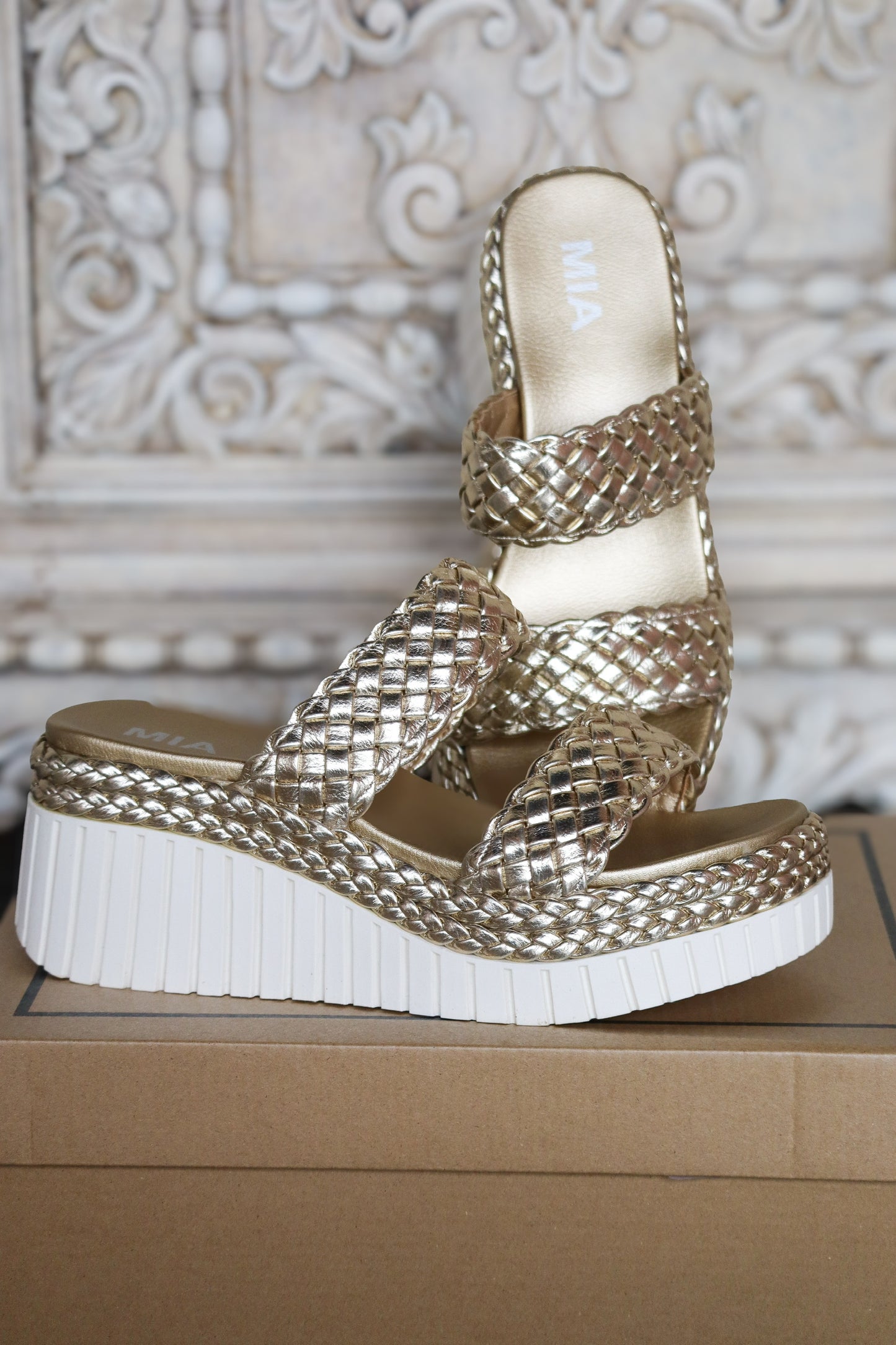 Gold Braided Wedge