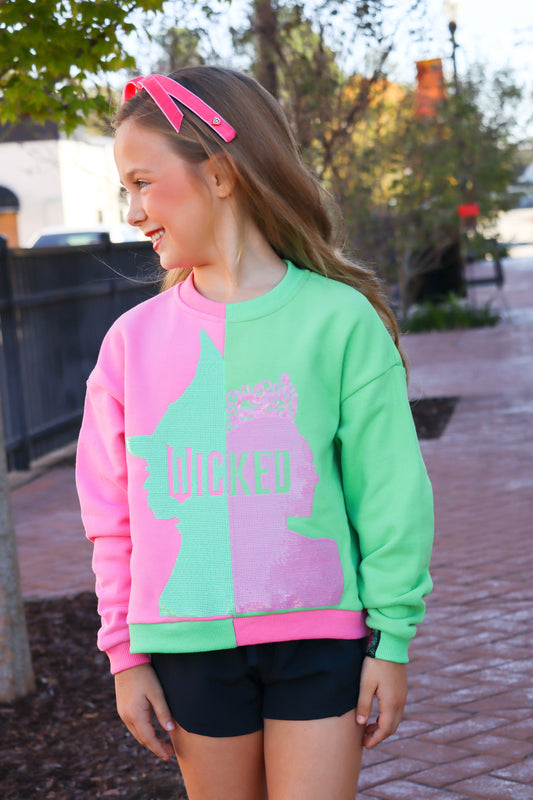 QOS KIDS- Green & Pink Colorblock Character Profile