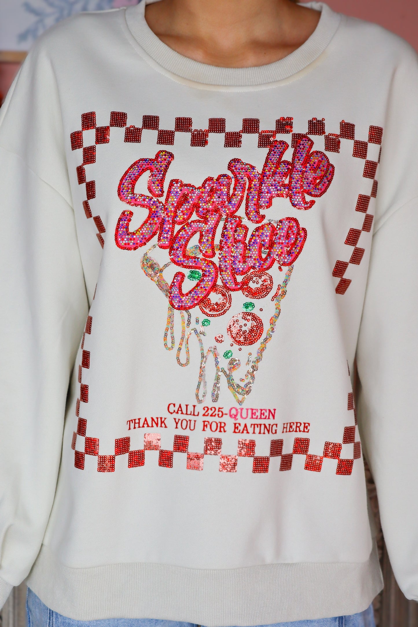 QOS Sparkle Slice Sweatshirt